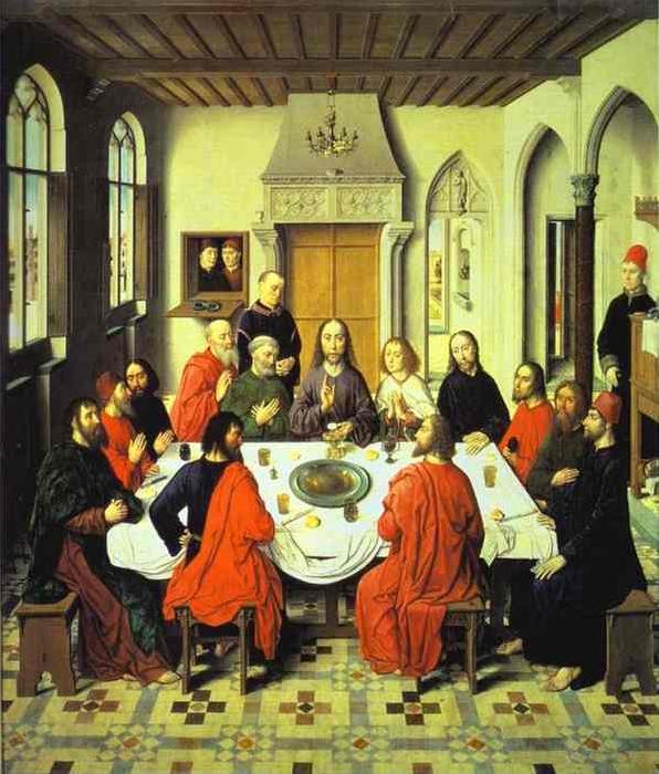 Dieric Bouts Last Supper central section of an alterpiece Norge oil painting art